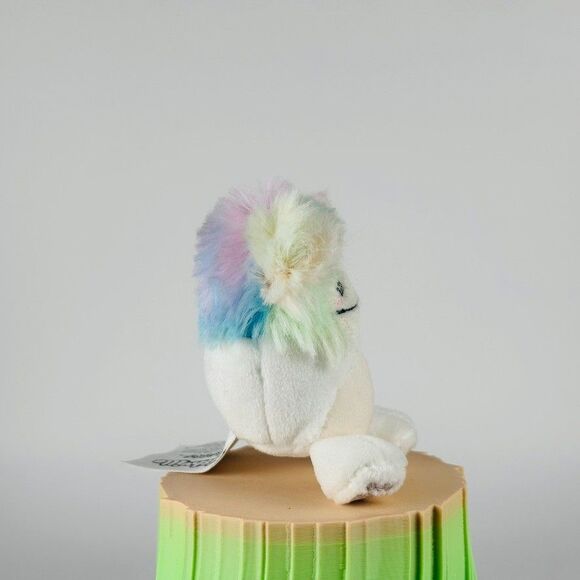 Squishmallow 2.5" Zaylee the Bigfoot Micromallow White & Rainbow Stuffed Plush - Picture 4 of 4